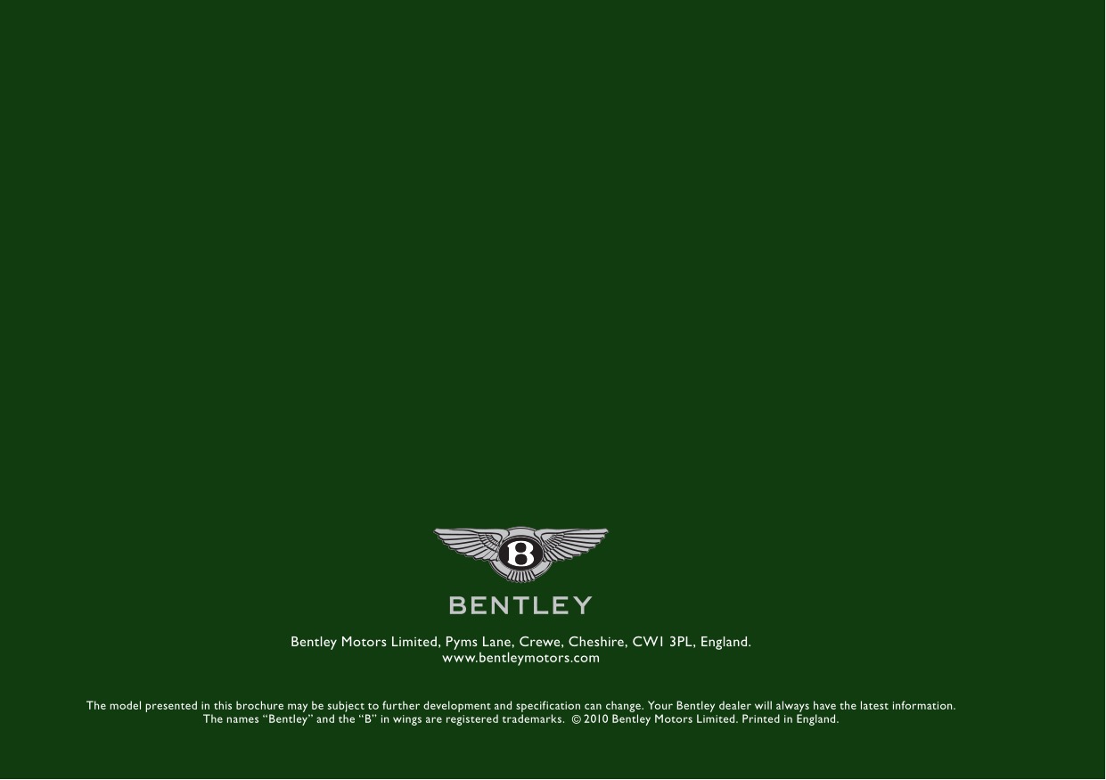 2011 Bentley Continental GT Brochure Page 19